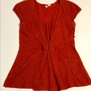 Anthropologie x-small burnt orange blouse